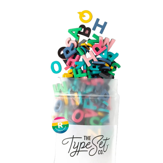 1" 200pc Rainbow Prep Magnetic Letters