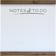 1 Medium whiteboard for notes and to-do with wood trim