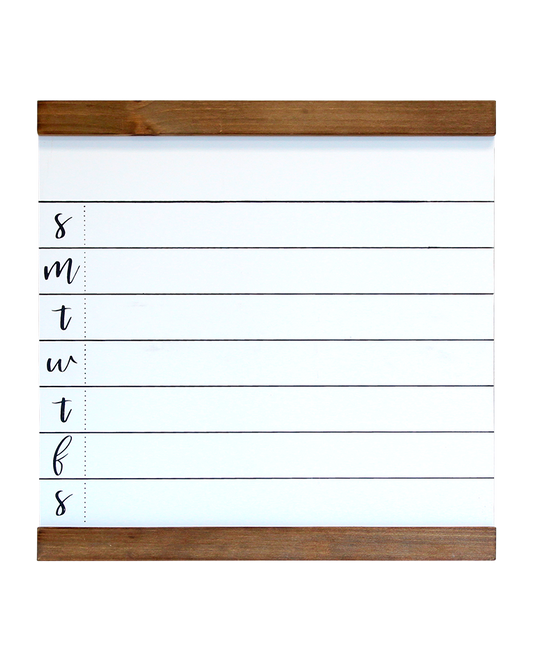 Medium White Weekly 1WRITE Board