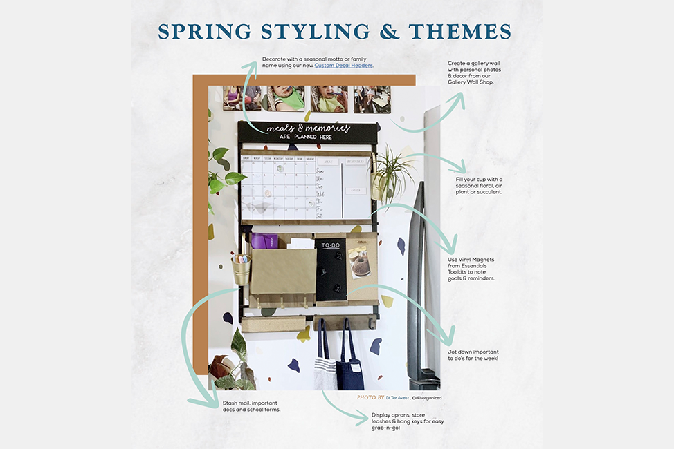 How To Style Your Home Command Center For Springtime