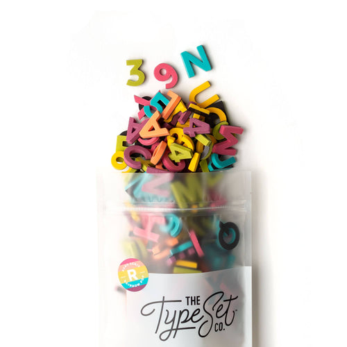 1" 200pc Rainbow Pop Magnetic Letters