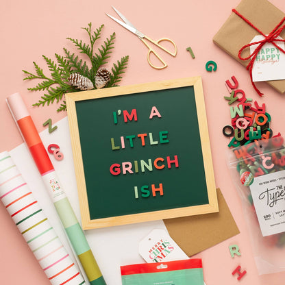 1" 200pc Joyful Holiday Rainbow Magnetic Letters