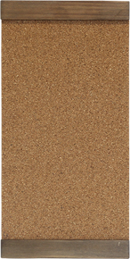 1 Small corkboard with wood trim 6.75" X 1.25" X 13.50"