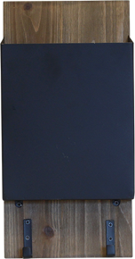 1 Small envelope holder black with wood trim 6.75" X 3.50" X 13.50"