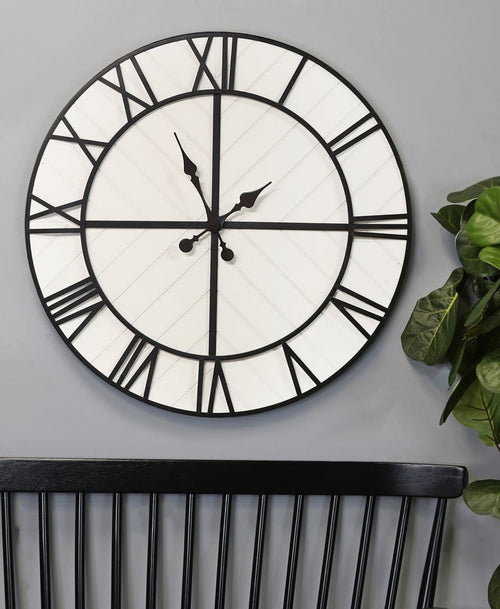 Leo Black & White Wall Clock