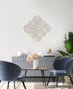 Waves in Gold Wall Decor